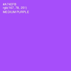 #A74EFB - Medium Purple Color Image